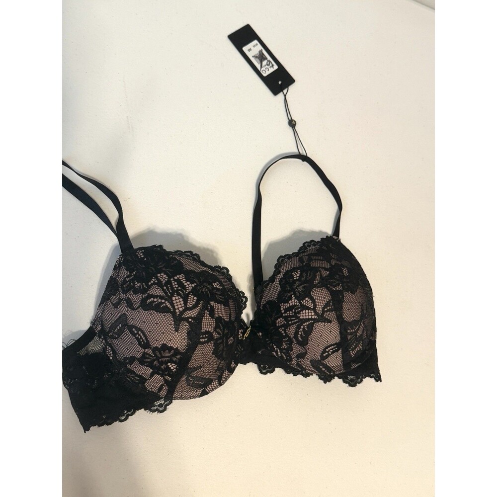 Frederick's of Hollywood Black Lace Push-Up Bra – Size 36B